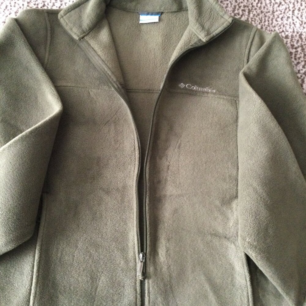 Columbia Fleece Jacket Green M - Picture 2 of 11